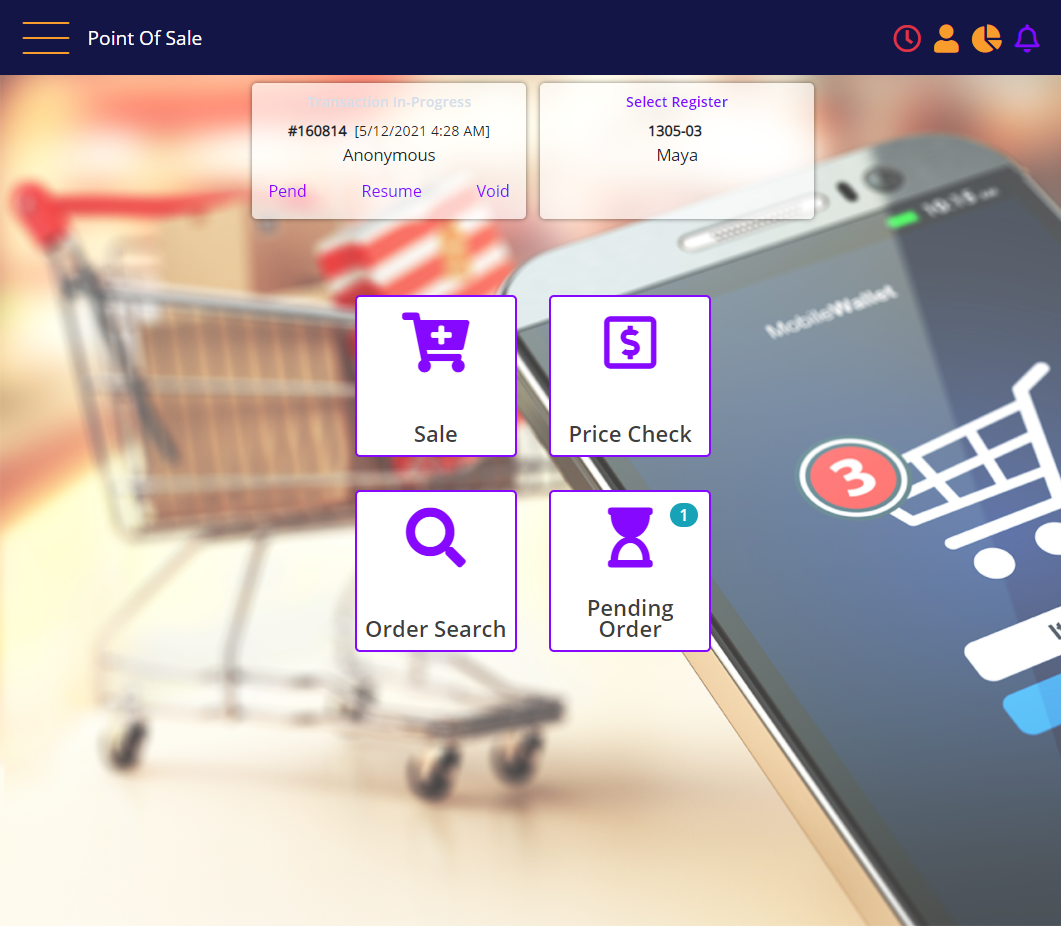 Point of Sale - Transaction in Progress