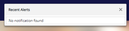 No Recent Alerts notification