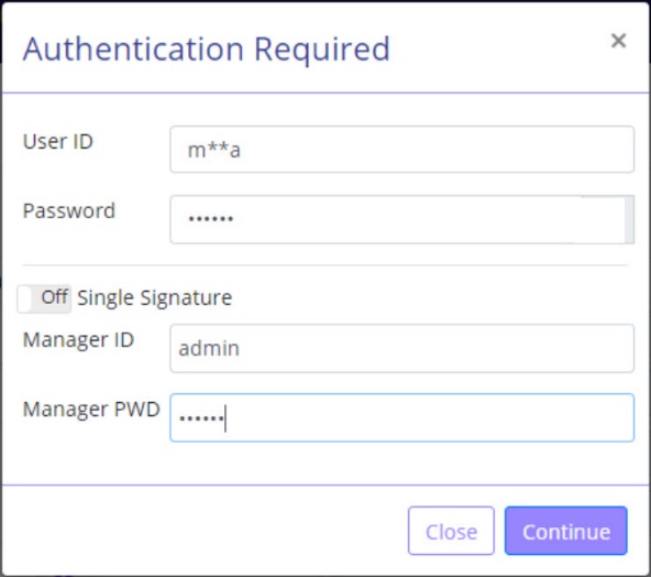 Authentication prompt