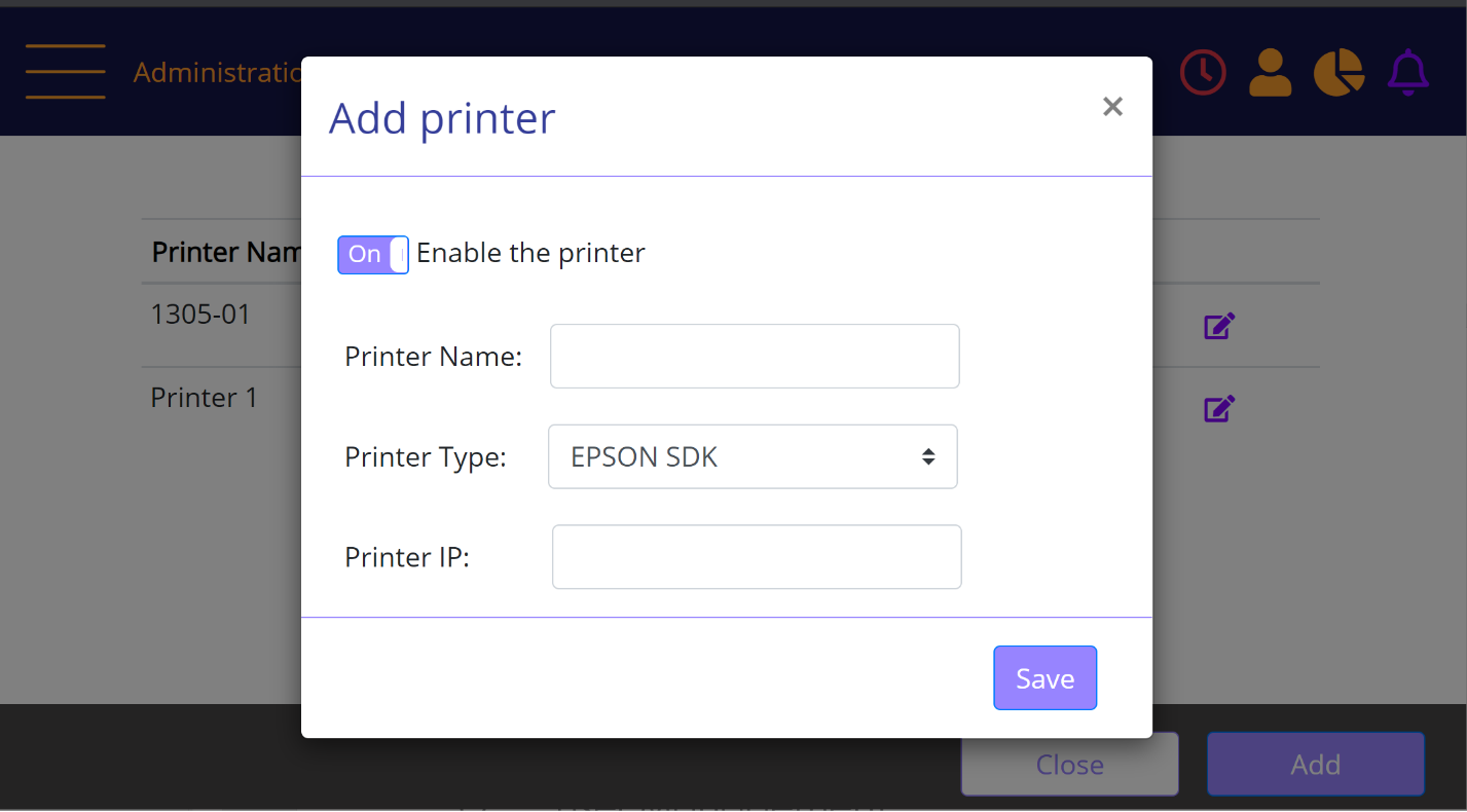 Add POS Printer