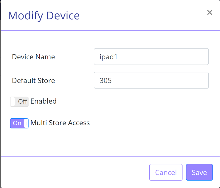 odify Device prompt