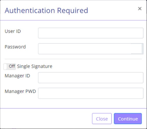 Authentication prompt