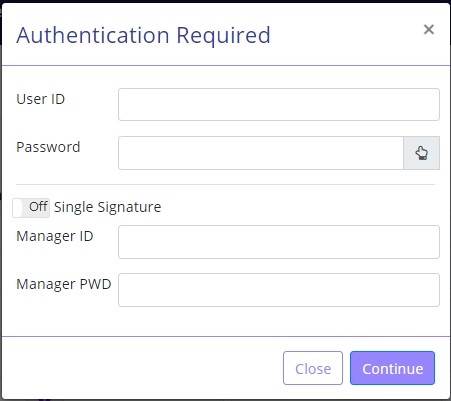 Authentication prompt