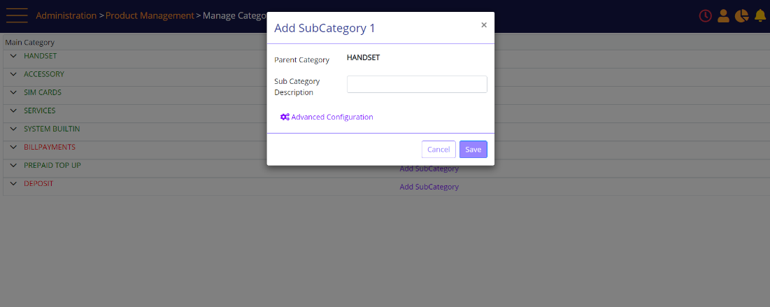 MT-POS add subcategory 1