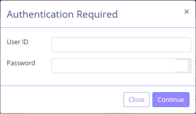 Register Open authentication prompt